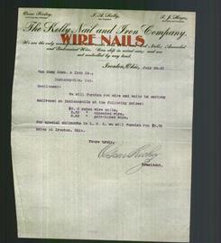 Letterhead - The Kelly Nail and Iron Company