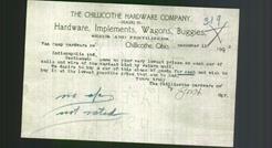 Letterhead - The Chillicothe Hardware Company