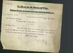 Letterhead - E. Rauh & Sons' Co.