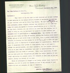 Letterhead - American Sheet Steel Company