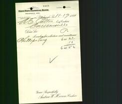 Bank Letterhead - Fort Pitt National Bank