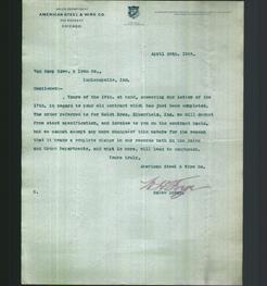 Letterhead - American Steel & Wire Co.