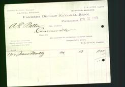 Bank Letterhead - Farmers Deposit National Bank