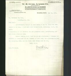 Letterhead - W.H. Guirl Lumber Co.