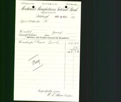 Bank Letterhead - Merchants & Manufacturers National Bank