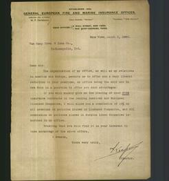 Letterhead - General European Fire and Marine Insurance Offices