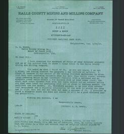 Letterhead - Ralls County Mining and Milling Company