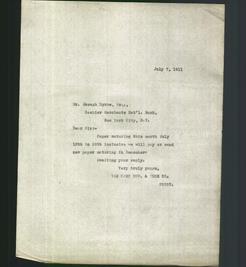 Letter - Mr. Joseph Byrne, Esq.