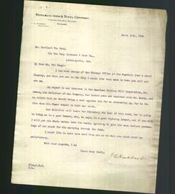 Letterhead - Republic Iron & Steel Company