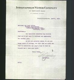 Letterhead - Indianapolis Water Company