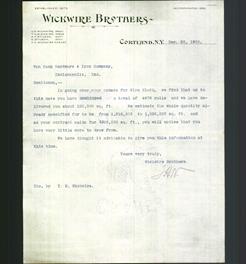 Letterhead - Wickwire Brothers
