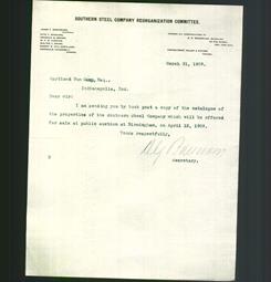 Letterhead - Southern Steel Company Reorganization Committee