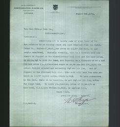 Letterhead - American Steel & Wire Co.