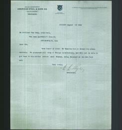 Letterhead - American Steel & Wire Co.