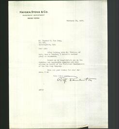 Letterhead - Hayden, Stone & Co.