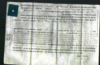 Deed by Married Women - Sarah Mary Sophia Deedes-Original Ancestry