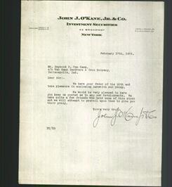 Letterhead - John J. O'Kane, Jr. & Co.