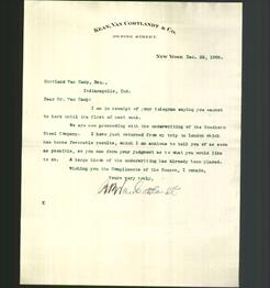 Letterhead - Kean, Van Cortlandt & Co.