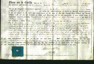 Deed by Married Women - Elizabeth Harrison and Charlotte Nixon-Original Ancestry