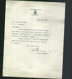 Letterhead - Columbia Club