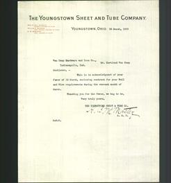 Letterhead - The Youngstown Sheet and Tube Company