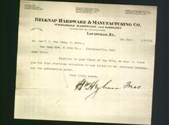 Letterhead - Belknap Hardware & Manufacturing Co.