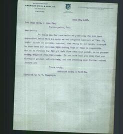 Letterhead - American Steel & Wire Co.