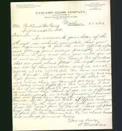 Letterhead - VanCamp Glass Company