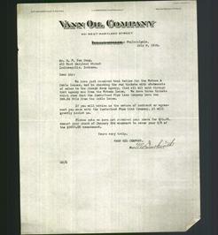 Letterhead - Vann Oil Company