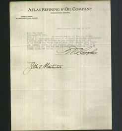 Letterhead - Atlas Refining & Oil Company
