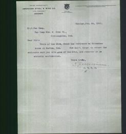 Letterhead - American Steel & Wire Co.