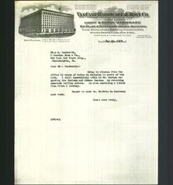 Letterhead - Van Camp Hardware & Iron Co.