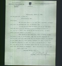 Letterhead - American Steel & Wire Co.