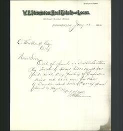 Letterhead - W.E. Stevenson, Real Estate and Loans