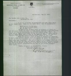 Letterhead - American Steel & Wire Co.