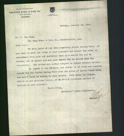 Letterhead - American Steel & Wire Co.