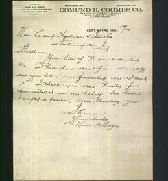 Letterhead - Edmund H. Coombs Co.