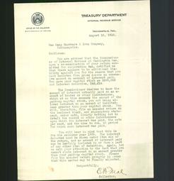 Letterhead - Treasury Department