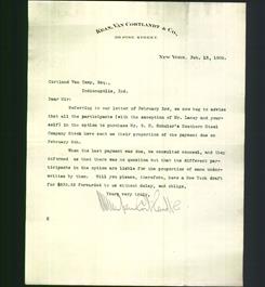 Letterhead - Kean, Van Cortlandt & Co.