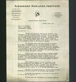 Letterhead - Alexander Hamilton Institute