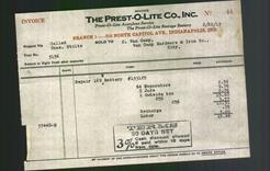 Invoice - The Prest- O- Lite Co., Inc.