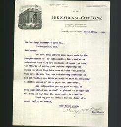 Letterhead - The National City Bank