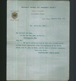 Letterhead - Provident Savings Life Assurance Society