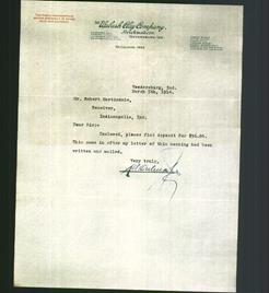 Letterhead - The Wabash Clay Company