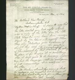 Letterhead - The Mt. Vernon Glass Co.