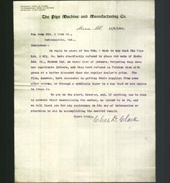 Letterhead - The Pipe Machine and Manufacturing Co.