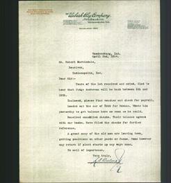 Letterhead - The Wabash Clay Company