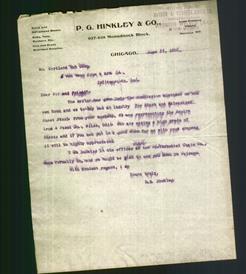 Letterhead - P.G. Hinkley & Co.