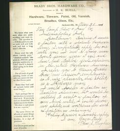 Letterhead - Brady Bros. Hardware Co.