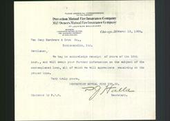 Letterhead - Protection Mutual Fire Insurance Company, Mill Owners Mutual Fire Insurance Company